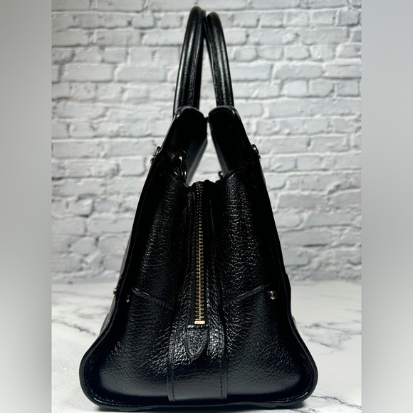 COACH MERCER SATCHEL BLACK LEATHER BAG - Picture 4 of 9